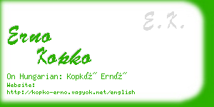 erno kopko business card